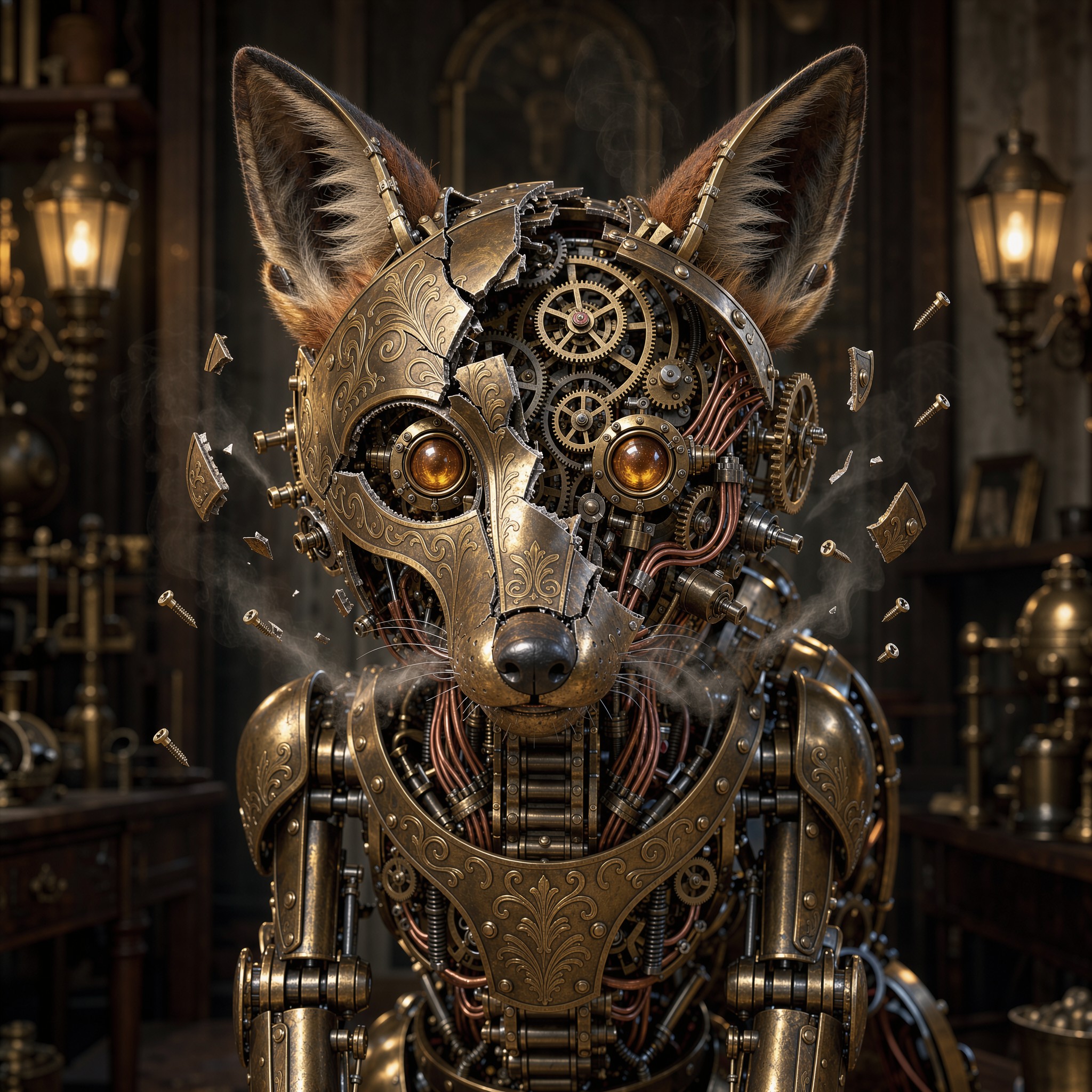 Fit Fox Download Clockwork Fox Unmasked Image - Steampunk, Fox, Clockwork ...