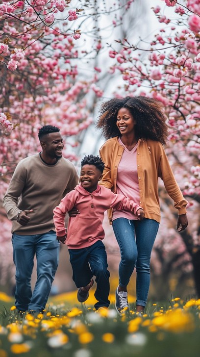 Download Family Enjoying Spring Image - Family, Spring, Cherry Blossoms ...