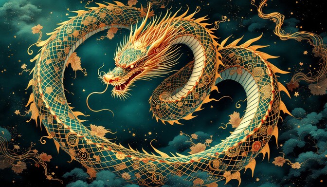 Dragon Wind Pattern Free Mythical Golden Dragon Image | Download at StockCake