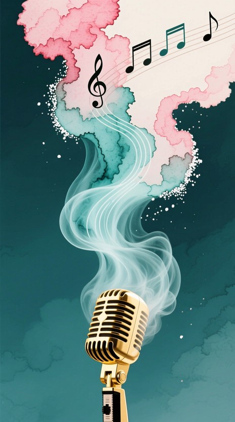 Free Melodic Vintage Microphone Image - Microphone, Watercolor, Vintage ...