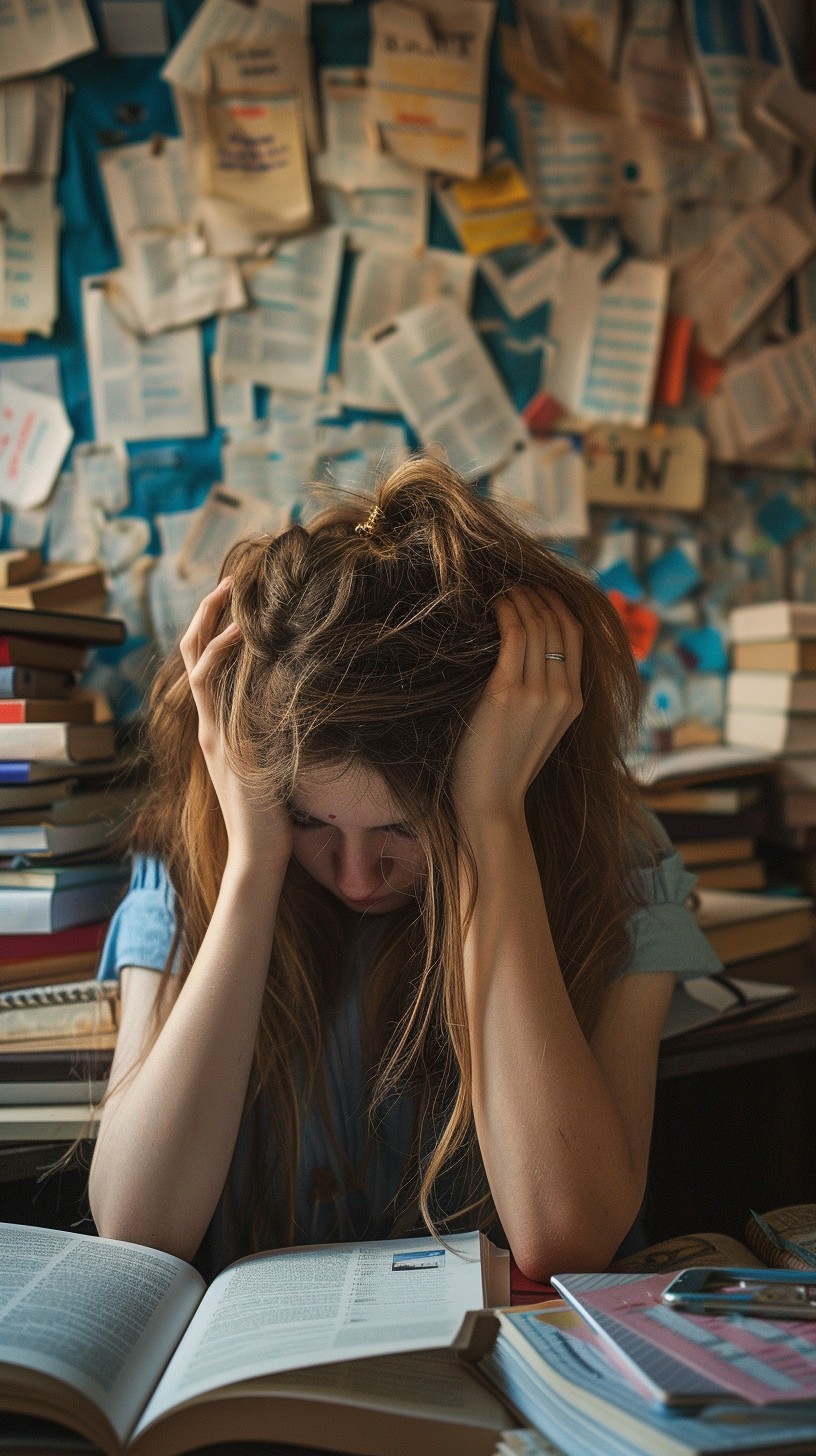 Free Overwhelmed by Studying Image - Student, Stress, Books | Download ...