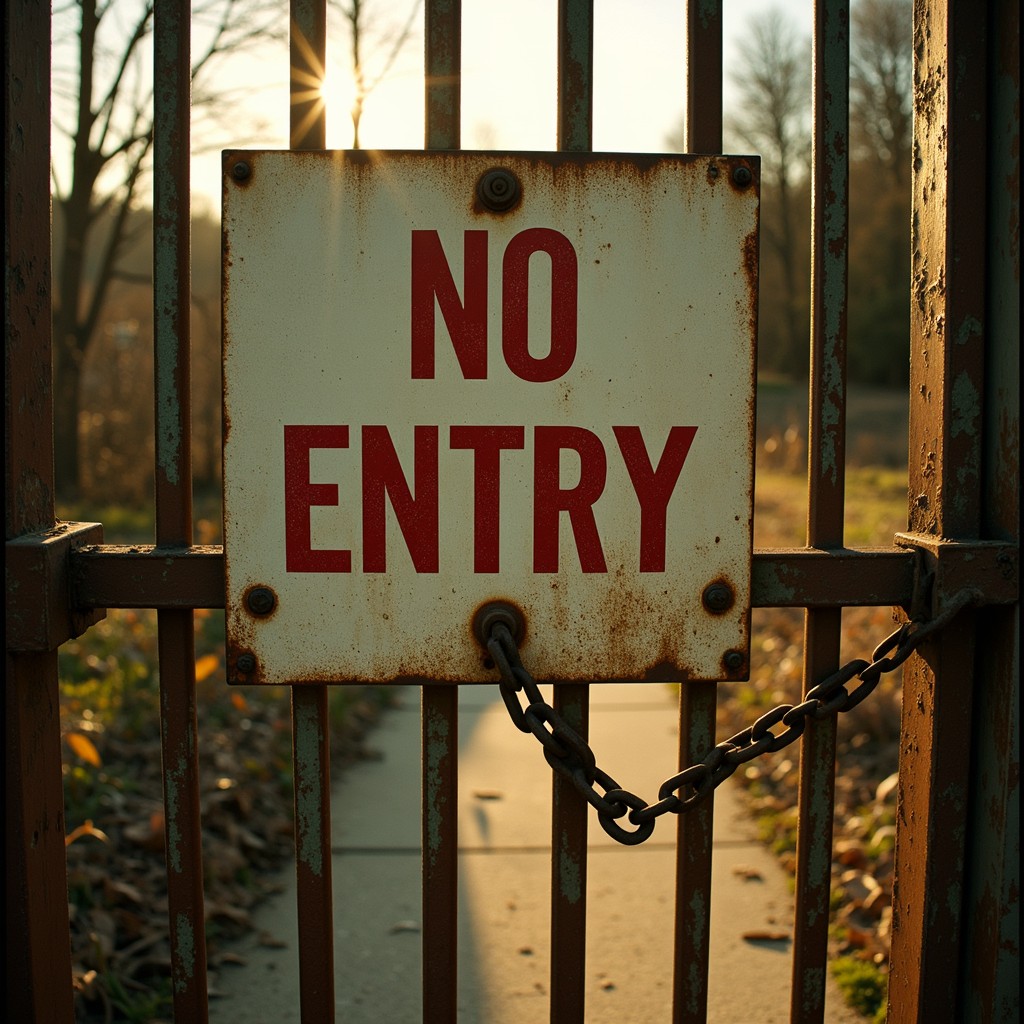 Vedada Free Forbidden Rusted Gateway Image - Restricted, Warning, Gate ...