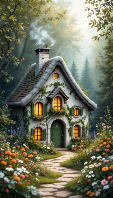 Free Enchanted Fairy Cottage Image - Fantasy, Fairy, Cottage | Download ...