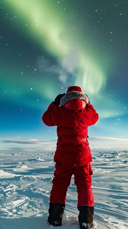 Download Silent Aurora Watcher Stock Images for Free | StockCake