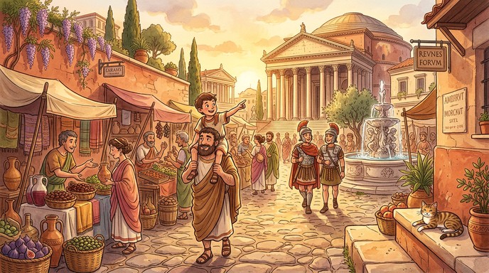 Free Ancient Market Life Image - Roman, Marketplace, Ancient | Download ...