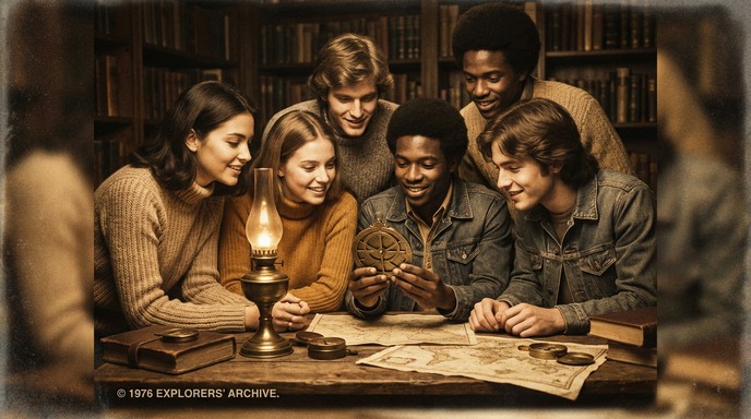 Explorers Working Together Free Vintage Adventure Partners Image - Vintage, Explorers, Scouts ...
