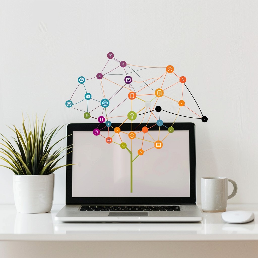 Free Connected Network Concept Image - Laptop, Network, Diagram ...