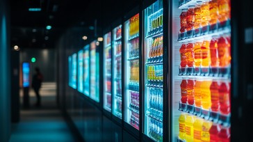 Soda Machine Display Free Vibrant Beverage Displays Image - Beverages, Vending, Machines ...