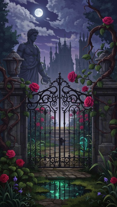 Haunted Gate Roses Free Elegant Garden Gate Image | Download at StockCake