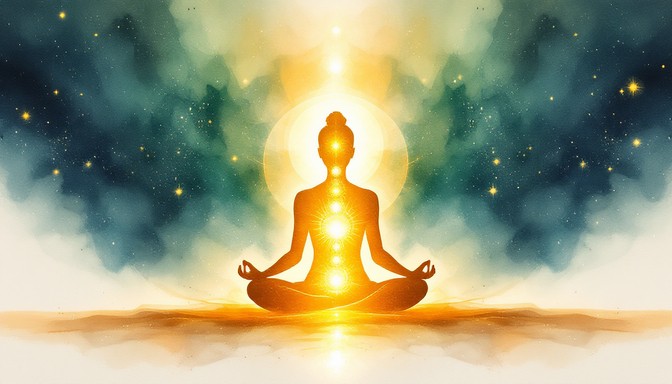 Meditator Radiating Light Free Meditation Energy Flow Image - Meditation, Watercolor, Mindfulness ...
