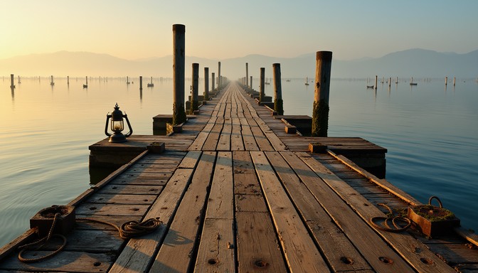 Free Serene Wooden Dock Image - Dock, Pier, Wooden | Download at StockCake