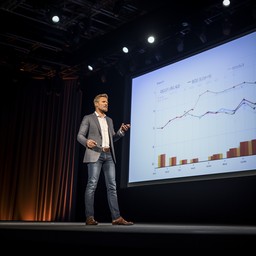 Free Confident Speaker Presenting Image - Presenter, Conference, Chart ...