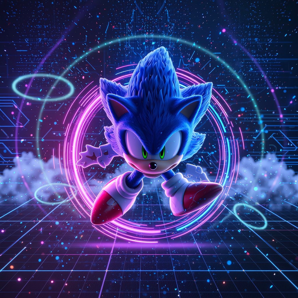 Free Neon Sonic Speed Photo - Cyberpunk, Neon, Digital | Download at ...
