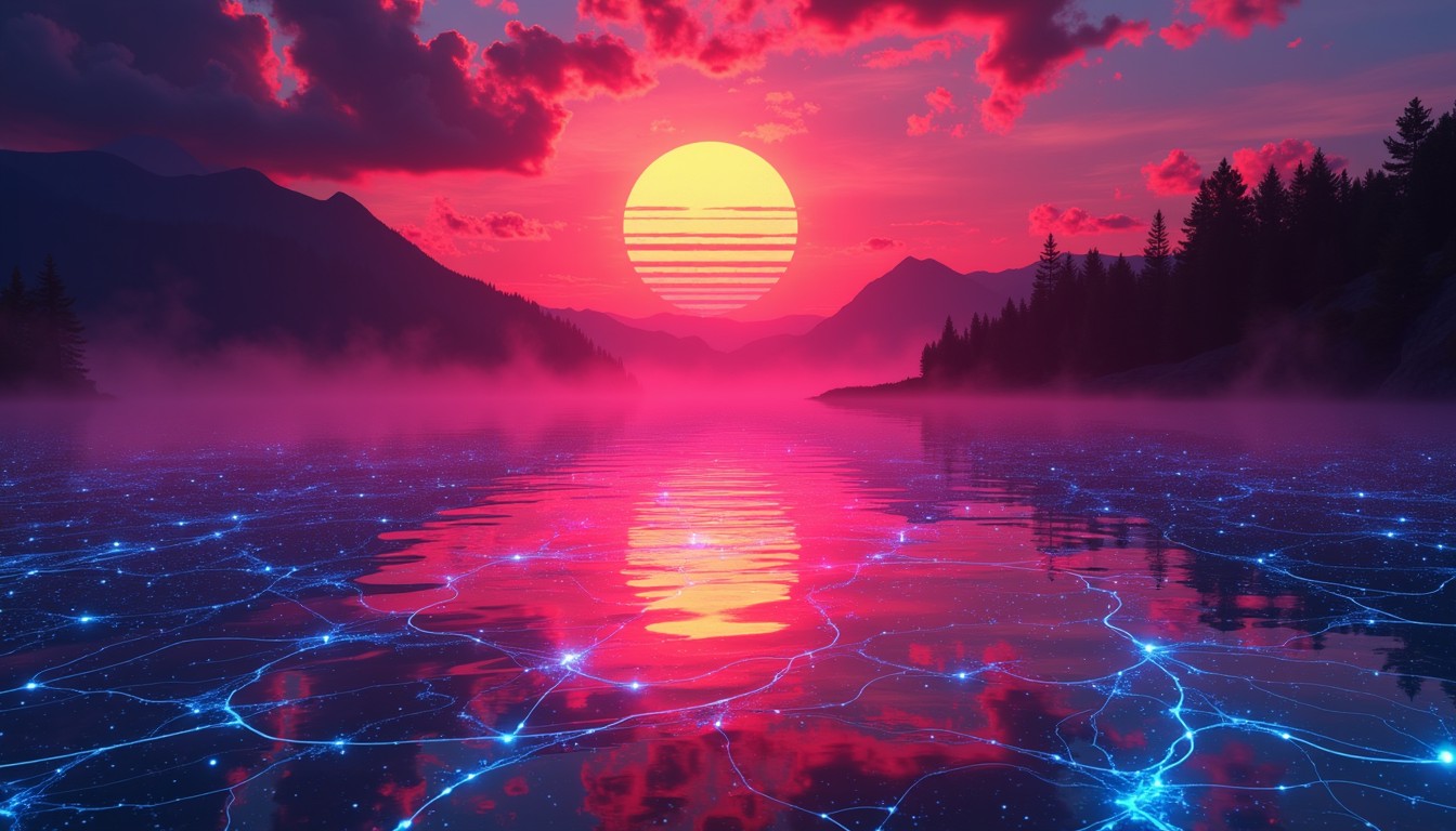 Sunset Image Neon Free Neon Sunset Reflection Image - Cyberpunk, Neon, Sunset | Download ...