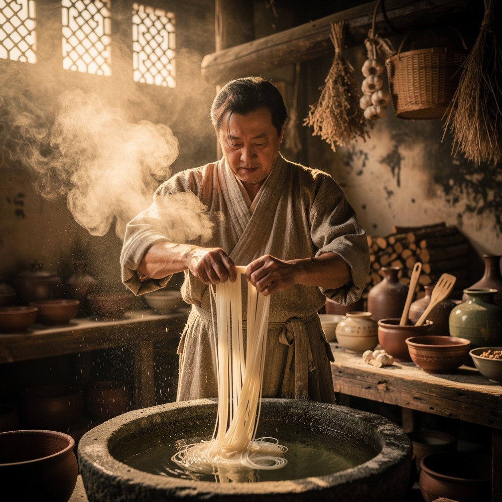 Noodle Making Rustic Free Handmade Rice Noodles Image - Noodles, Artisan, Chinese | Download ...