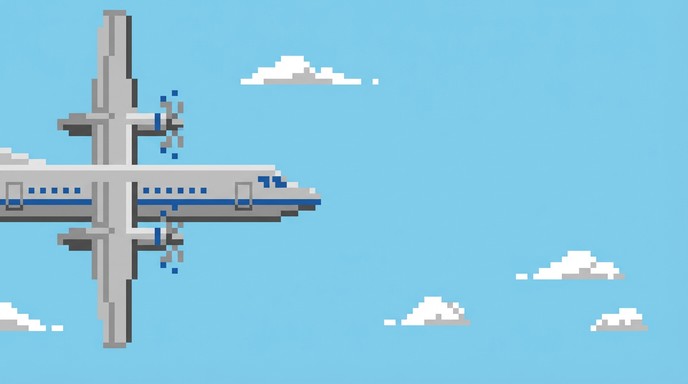 Free Turboprop Pixel Journey Image - Aircraft, Airplane, Plane ...