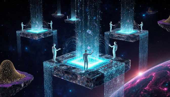 Free Cosmic Data Nexus Image - Surreal, Cosmic, Digital | Download at ...