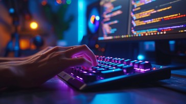 Free Coding Workstation Glow Image - Coding, Programmer, Keyboard ...
