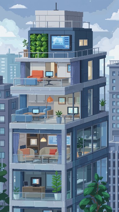 Free Pixel Urban Retreat Image - Pixelart, Minimalist, Modern ...