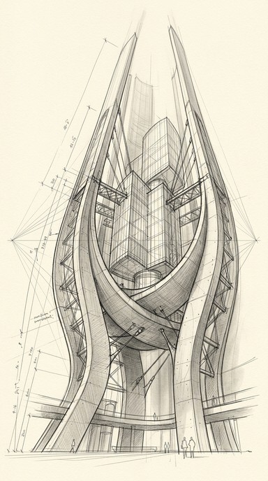 Protective Design Structure Free Protective Architectural Embrace Image - Architecture, Sketch ...