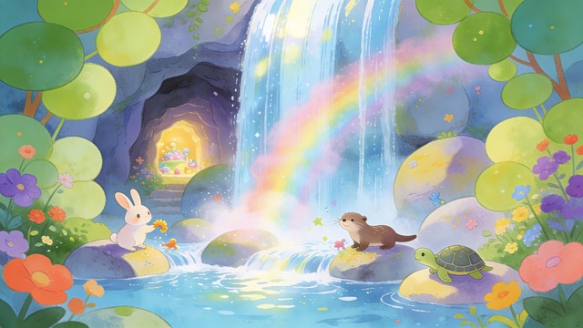 Waterfall Rabbit Arrangement Free Magical Waterfall Adventure Image - Waterfall, Magical, Whimsical ...
