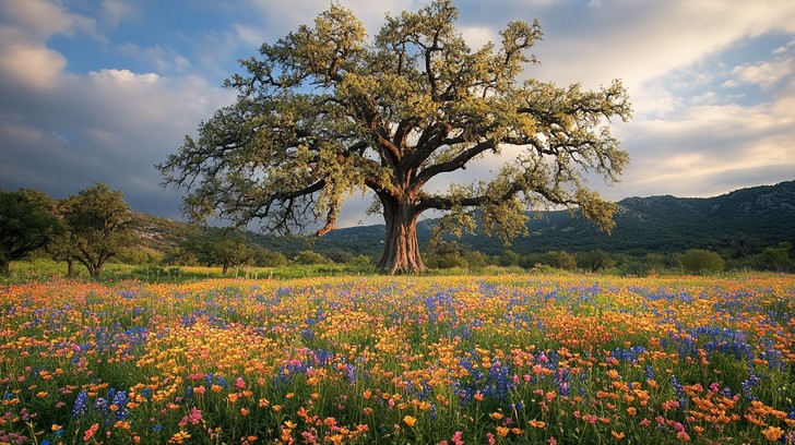 Free Majestic Oak Meadow Image - Oak, Meadow, Wildflowers | Download at ...