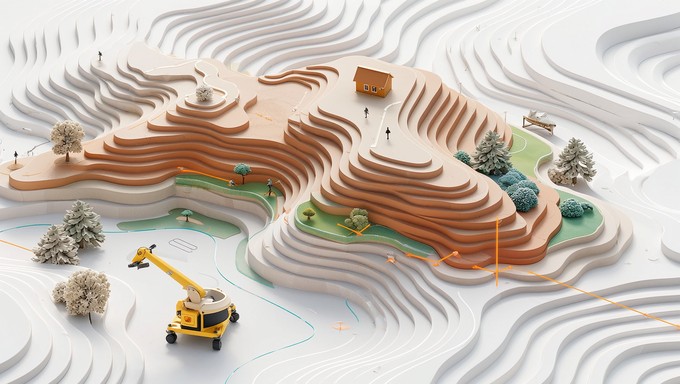 Free Layered Terrain Model Image - Topography, Elevation, Contour ...