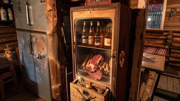 Free Rustic Cabin Fridge Image - Antique, Refrigerator, Rustic ...