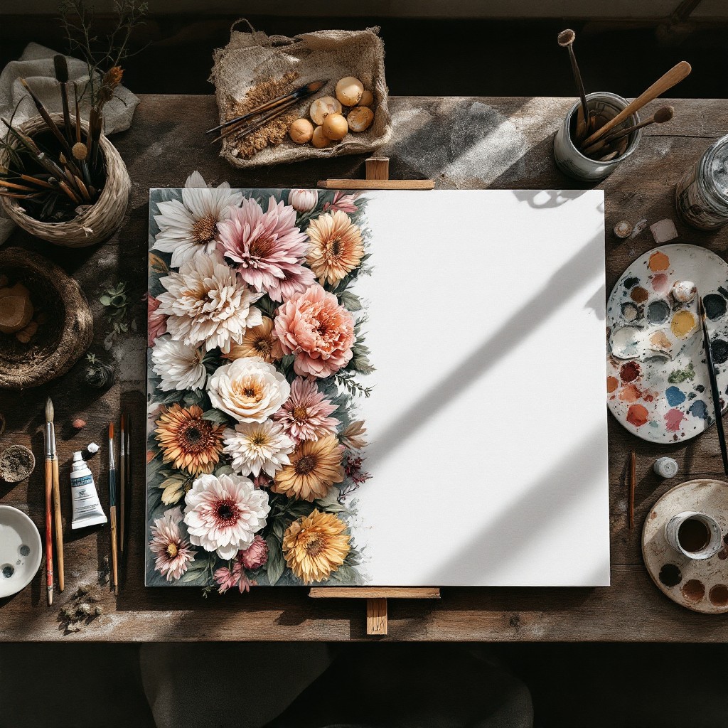 Free Art In Progress Image - Art, Painting, Flowers | Download at StockCake