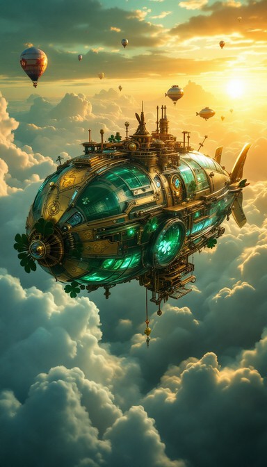 Free Steampunk Airship Ascending Image - Steampunk, Airship, Dirigible ...