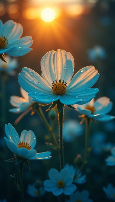Free Sunset Cosmos Glow Image - Cosmos, Sunset, Flowers | Download at ...