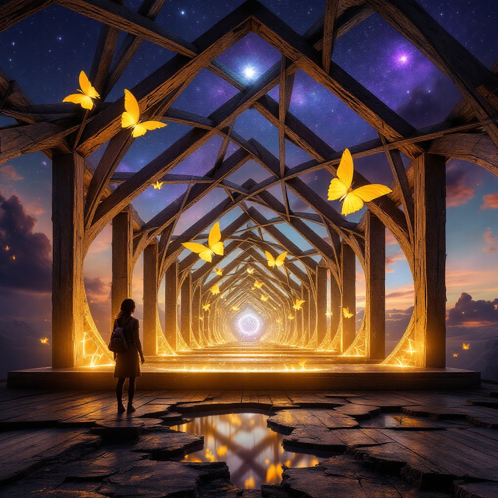 Free Butterfly Portal Gateway Image - Portal, Butterflies, Tunnel ...