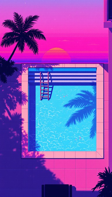 Pixelated Pool Background Free Retro Pool Paradise Image - Vaporwave, Pixel, Pool | Download at ...