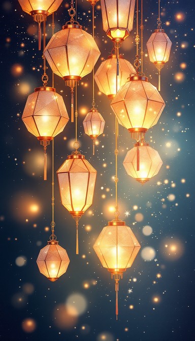 Free Glowing Lantern Dreams Image - Lanterns, Geometric, Ethereal ...