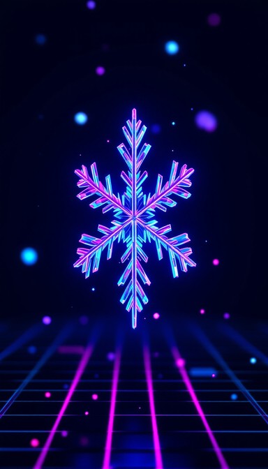 Free Neon Snowflake Glowing Image - Snowflake, Cyberpunk, Neon ...