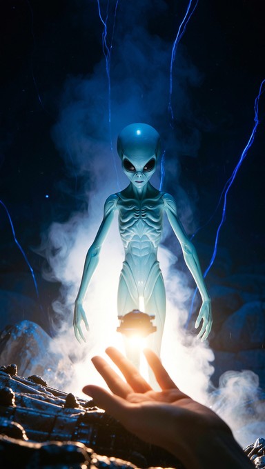 Free Alien Contact Moment Image - Alien, Extraterrestrial, Encounter ...