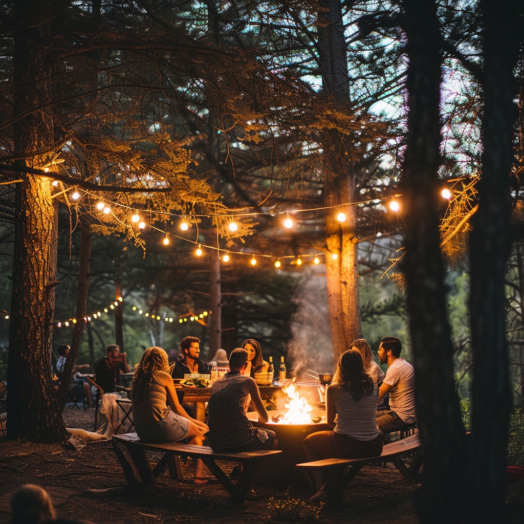 Free Enchanted Evening Gathering Image - Campfire, Friends, Forest ...