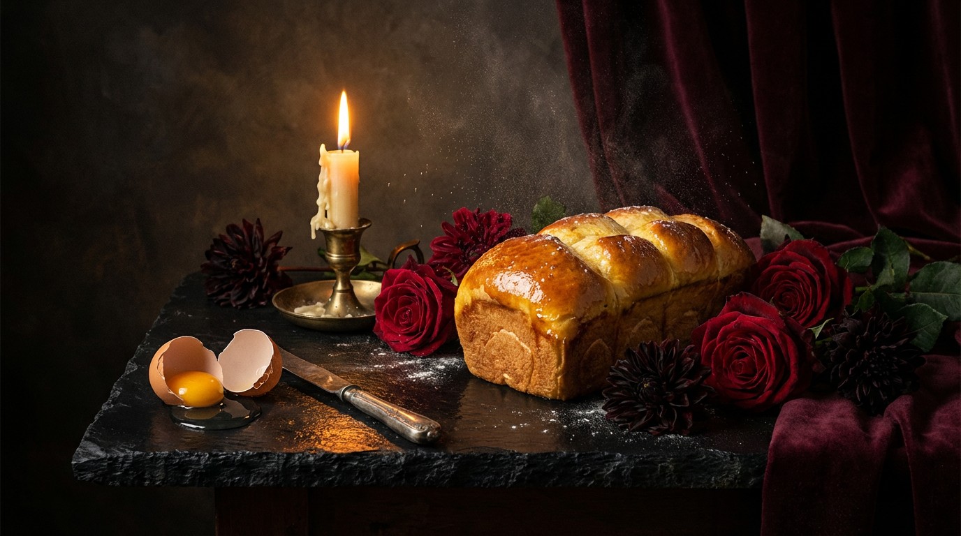 Free Dark Culinary Romance Image - Brioche, Bread, Candle | Download at ...