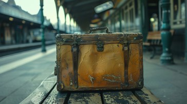 Free Old travel suitcase Image - Suitcase, Train, Platform | Download at  StockCake