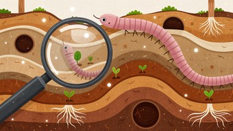 Worm Exploration Free Underground Worm Discovery Image - Earthworm, Soil, Underground ...