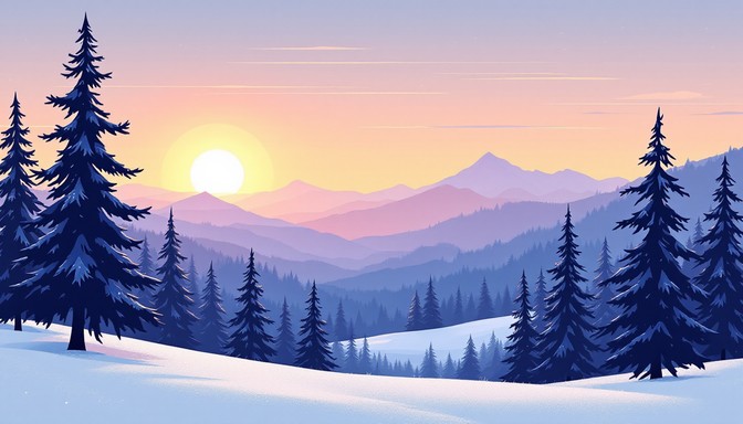Free Snowy mountain sunset Image - Snow, Sunset, Mountains | Download ...