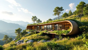 Free Sustainable Mountain Haven Image - Sustainable, Modern, Eco ...