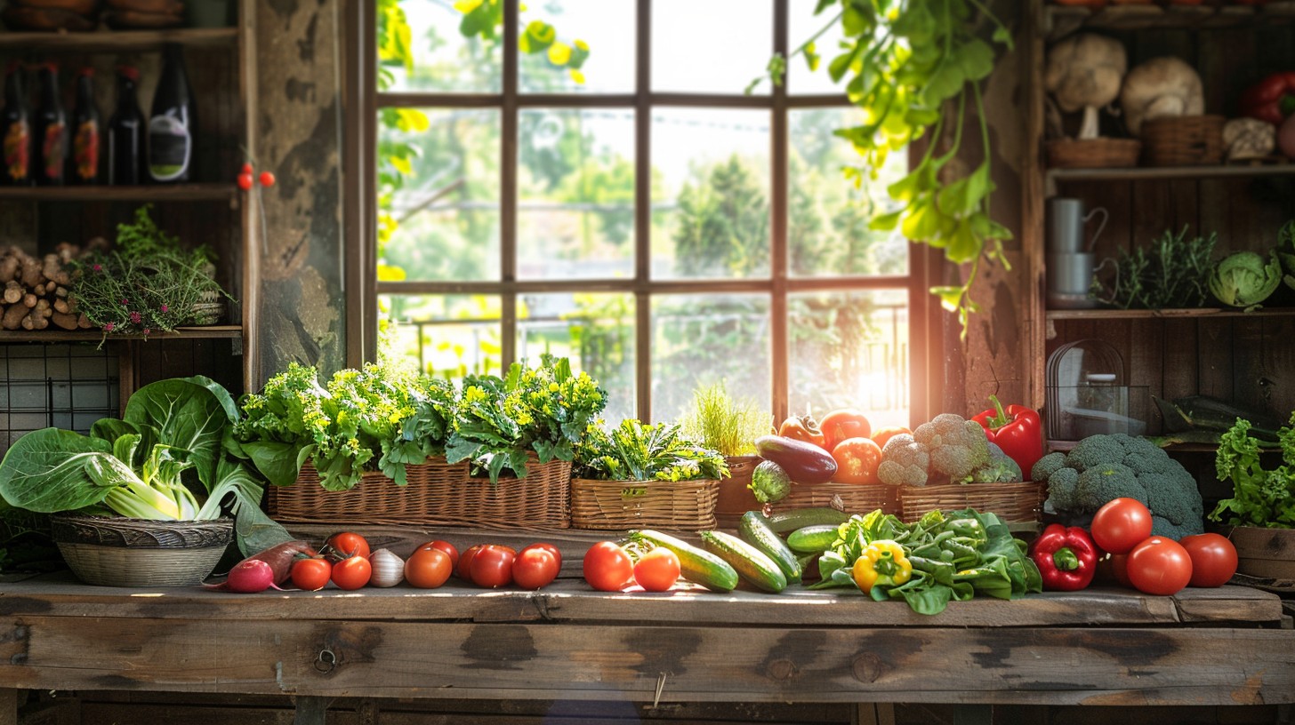 Free Rustic Kitchen Produce Image - Kitchen, Vegetables, Rustic ...