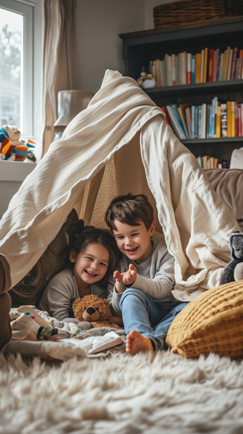 Free Cozy Fort Fun Image - Children, Fort, Blankets | Download at StockCake