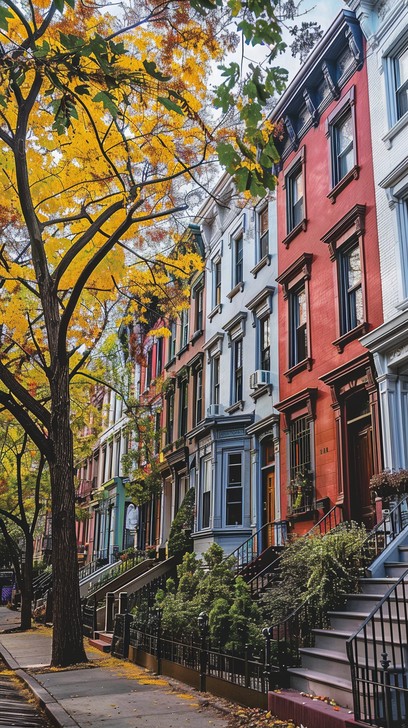 Free Autumn in Brooklyn Image - Autumn, Brooklyn, Brownstones ...