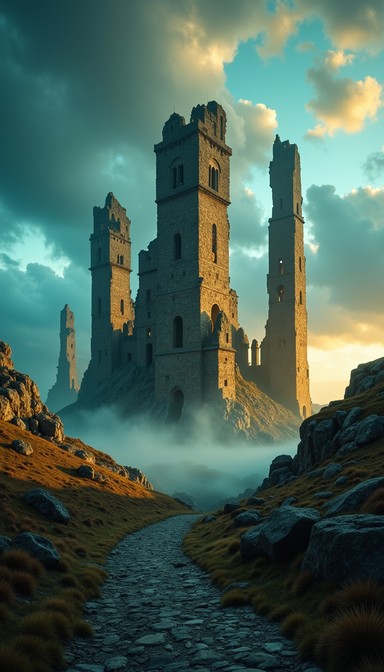Free Ancient Misty Towers Image - Towers, Ancient, Stone | Download at ...