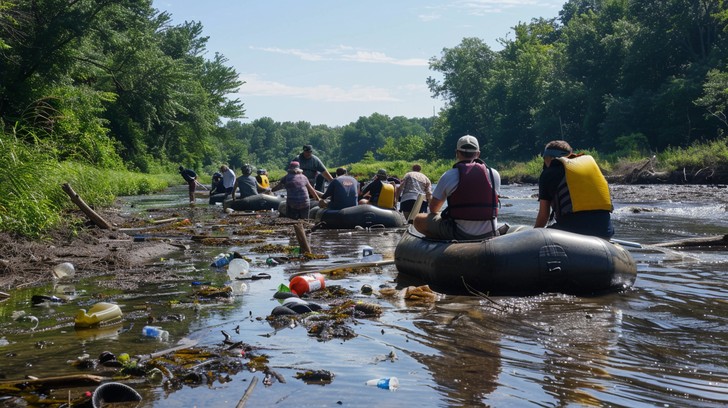 Download Volunteers Cleaning River Image - Volunteers, River, Cleaning ...