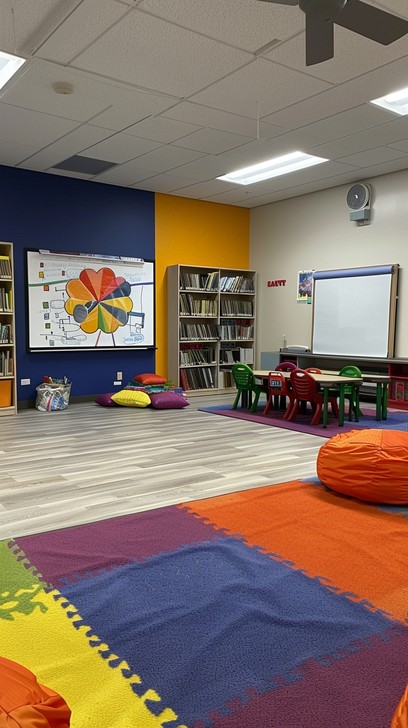 Free Colorful Classroom Interior Image - Classroom, Colorful, Education ...