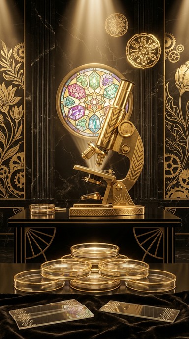 Free Art Deco Laboratory Image - Microscope, Golden, Luxury | Download ...