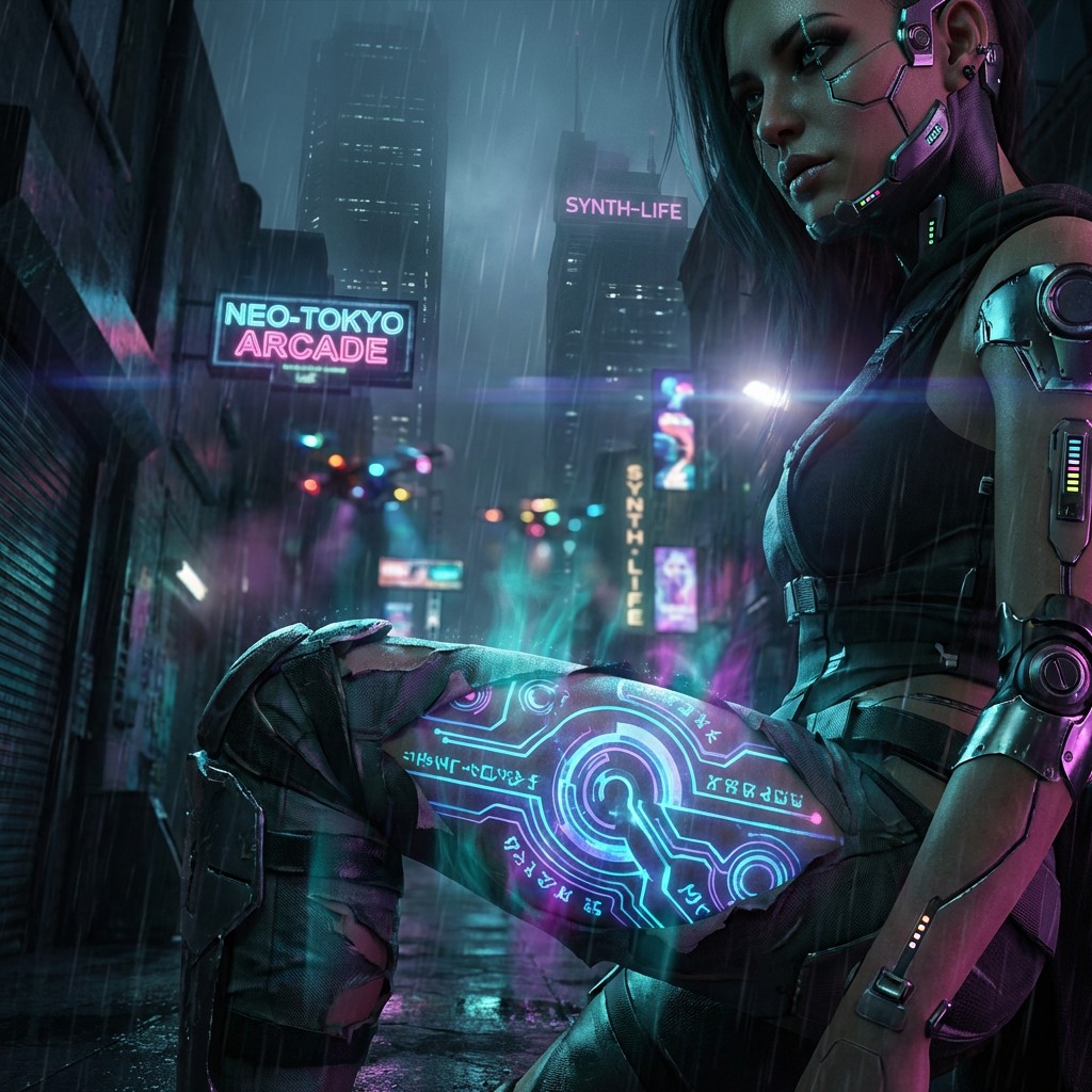 Free Neon Cyberpunk Warrior Image - Cyberpunk, Futuristic, Neon ...